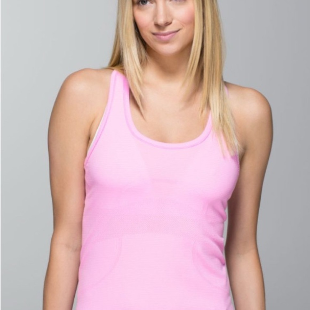New with Tags Lululemon Run: Swiftly Tech Racerback Heather Vintage Pink size 8